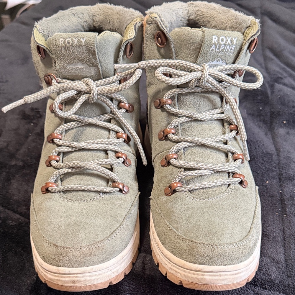 Roxy Olive and Chestnut High-Top Sneakers - Picture 2 of 4